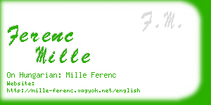 ferenc mille business card